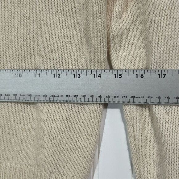 Vintage Andrew St John Silk Angora Blend Ruffle Collar Pearl Button Sweater L - Picture 4 of 8